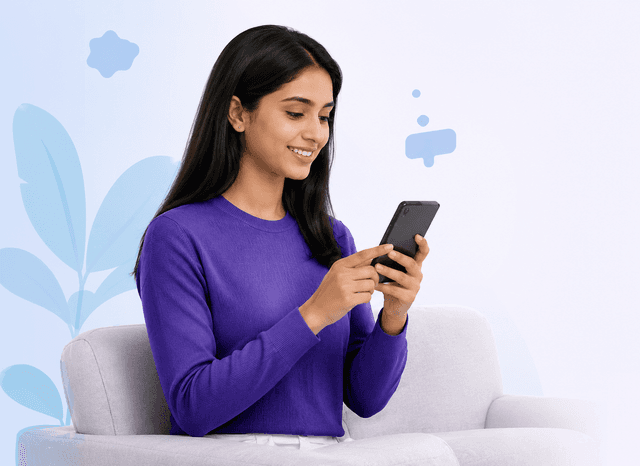 Woman using smartphone