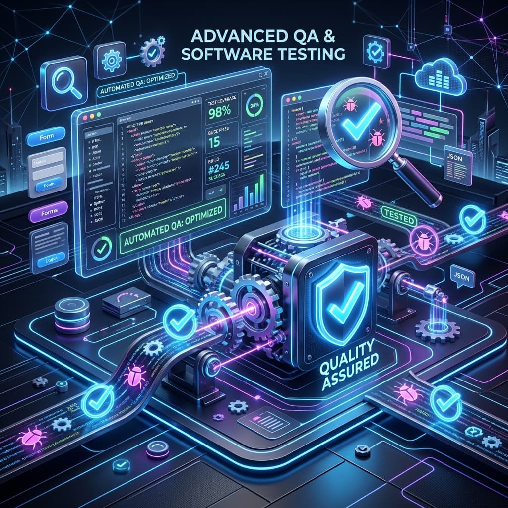 QA Testing Overview Illustration